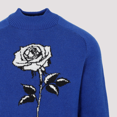 Shop Etro Wool Turtleneck Sweater In Blue
