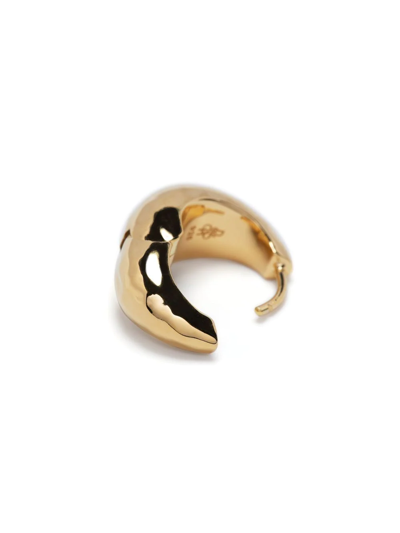 Shop Dower & Hall Chunky Crescent Hoop Earring In Gold