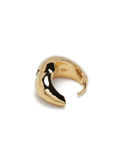 Dower & Hall Chunky Crescent Hoop Earring In Gold