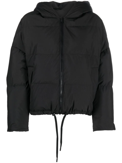 Yves Salomon Reversible Hooded Puffer Jacket In Schwarz