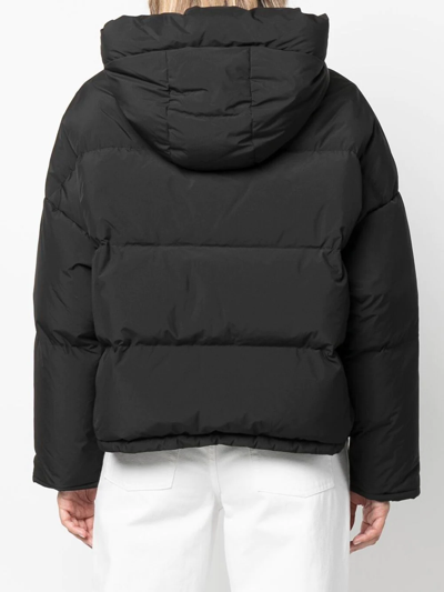 Yves Salomon Reversible Hooded Puffer Jacket In Schwarz