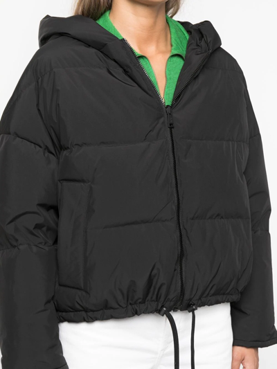 Yves Salomon Reversible Hooded Puffer Jacket In Schwarz