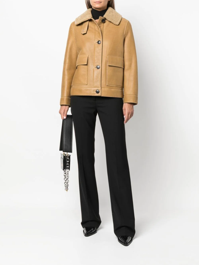 Yves Salomon Merinillo Lambskin Cropped Jacket In Neutrals