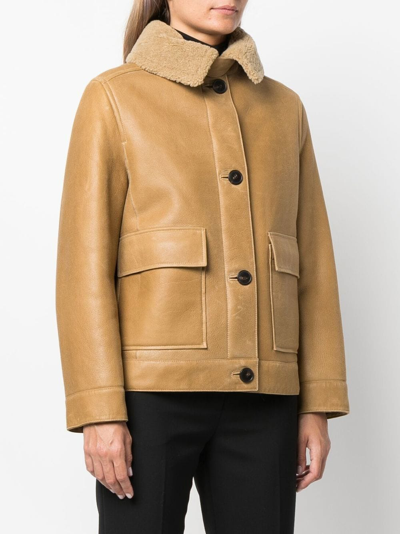 Yves Salomon Merinillo Lambskin Cropped Jacket In Neutrals