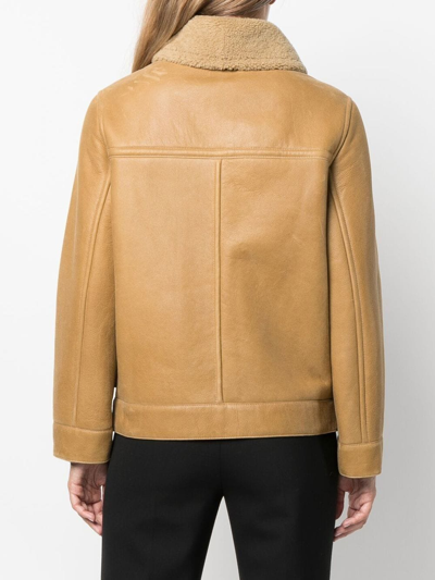Yves Salomon Merinillo Lambskin Cropped Jacket In Neutrals