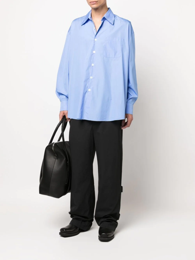 Shop Our Legacy Oversized Long-sleeve Shirt In Blau