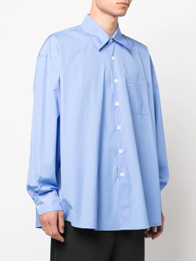 Shop Our Legacy Oversized Long-sleeve Shirt In Blau