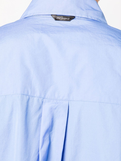 Shop Our Legacy Oversized Long-sleeve Shirt In Blau