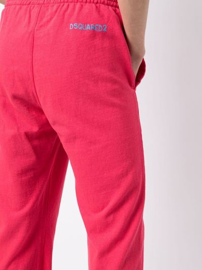 Dsquared2 Straight-leg Logo Trousers In Rosa