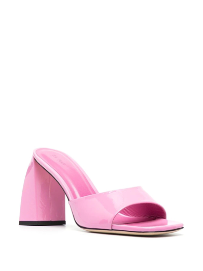 Shop By Far Michele 95 Patent Leather Mule In Rosa