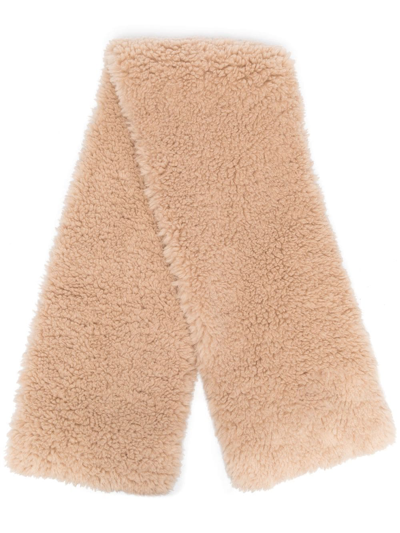 Shop Rokh Faux Fur Scarf In Neutrals