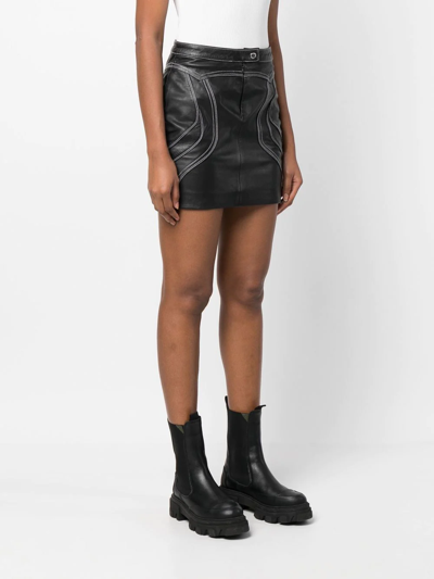 Shop Each X Other Leather Mini Skirt In Schwarz