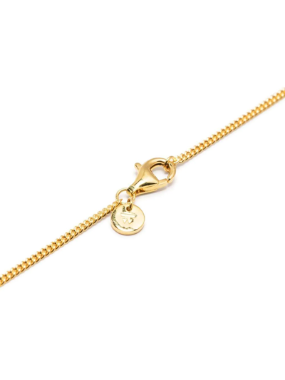 Slim Curb Chain Necklace In Gold