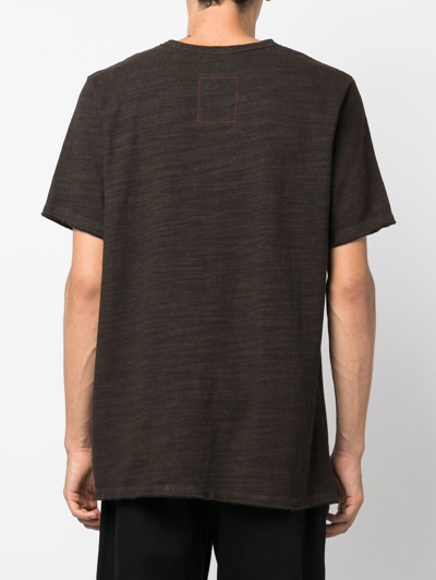 Shop Uma Wang Short-sleeved Cotton T-shirt In Braun