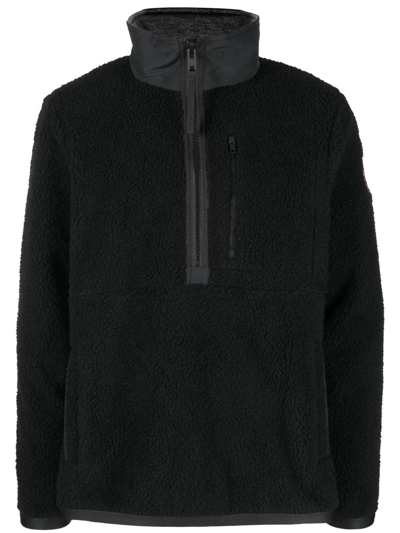 Shop Canada Goose Renfrew Fleece Pullover Top In Schwarz
