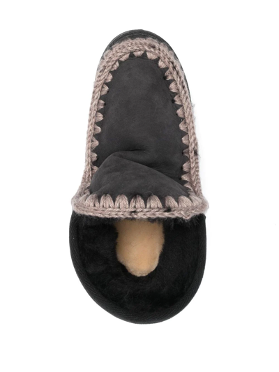 Mou Charm-detail Slip-on Boots In Grau