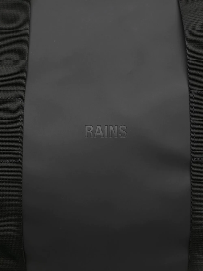 Shop Rains Weekend Logo-debossed Bag In Schwarz