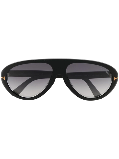 Shop Tom Ford Mw Camillo Pilot Sunglasses In Schwarz