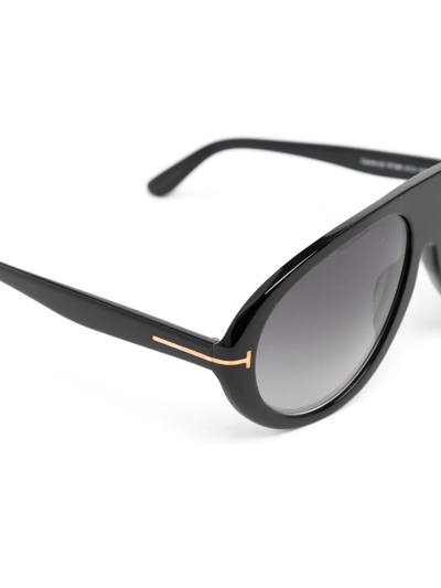 Shop Tom Ford Mw Camillo Pilot Sunglasses In Schwarz