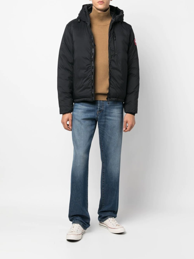Canada Goose Hooded Feather-down Padded Jacket In Schwarz