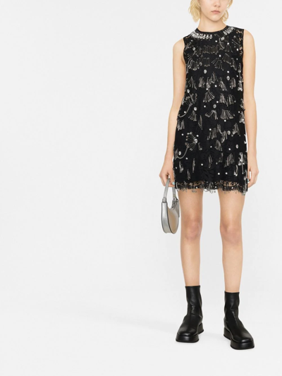 N°21 Safety-pin Sleeveless Dress In Schwarz