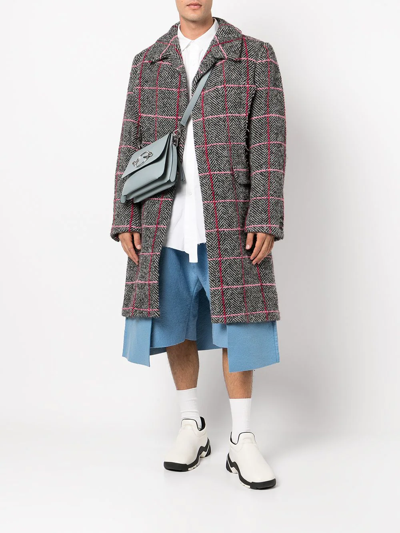 Comme Des Garçons Homme Deux Colour-block Panelled Blazer In Grey