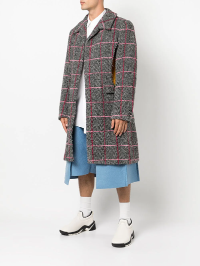 Comme Des Garçons Homme Deux Colour-block Panelled Blazer In Grey