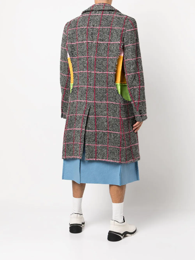 Comme Des Garçons Homme Deux Colour-block Panelled Blazer In Grey