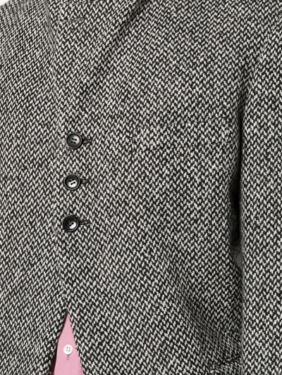 Comme Des Garçons Homme Deux Colour-block Panelled Blazer In Grey