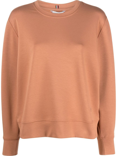 Shop Tommy Hilfiger Crew Neck Pullover Sweatshirt In Orange