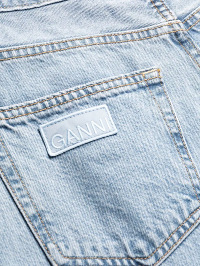 Shop Ganni Magny Core Wide-leg Jeans In Blau