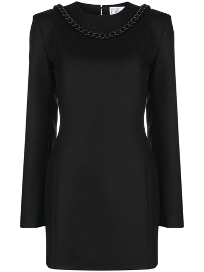 Shop Giuseppe Di Morabito Chain-embellished Mini Dress In Schwarz