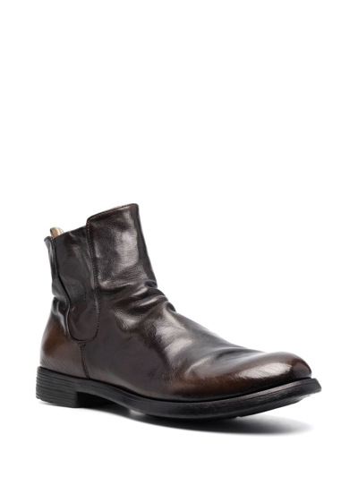 Shop Officine Creative Bullet 002 Ankle Boots In Braun