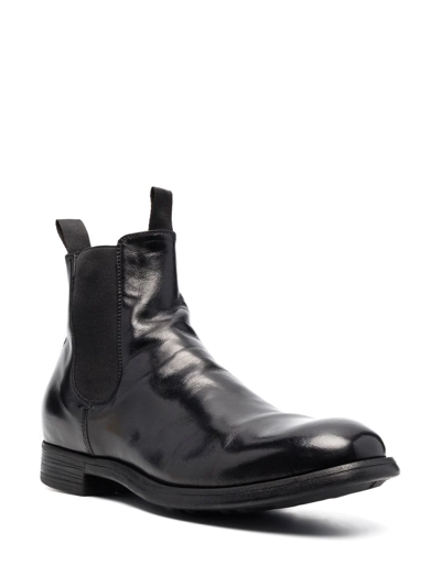 Shop Officine Creative Chronic Patent Ankle Boots In Schwarz