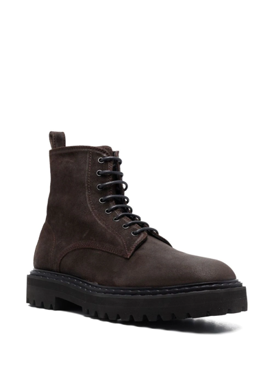 Shop Officine Creative Pistol 002 Lace-up Boots In Braun
