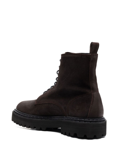 Shop Officine Creative Pistol 002 Lace-up Boots In Braun