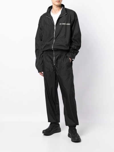 44 Label Group Logo-print Bomber Jacket In Schwarz