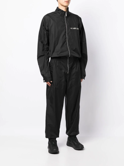 44 Label Group Logo-print Bomber Jacket In Schwarz