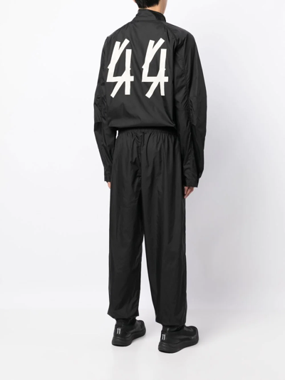 44 Label Group Logo-print Bomber Jacket In Schwarz
