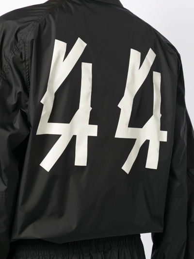 44 Label Group Logo-print Bomber Jacket In Schwarz