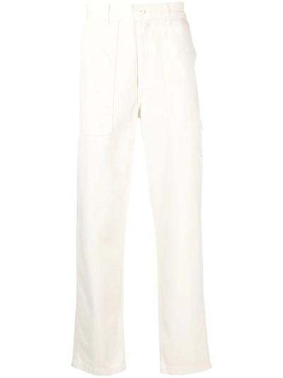 Shop Palmes Broom Straight-leg Trousers In Weiss