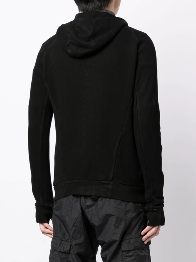 Shop Boris Bidjan Saberi Harness-strap Zipped Sweatshirt In Schwarz