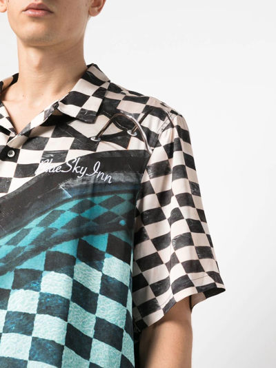 Shop Blue Sky Inn Geometric-print Short-sleeve Shirt In Nude