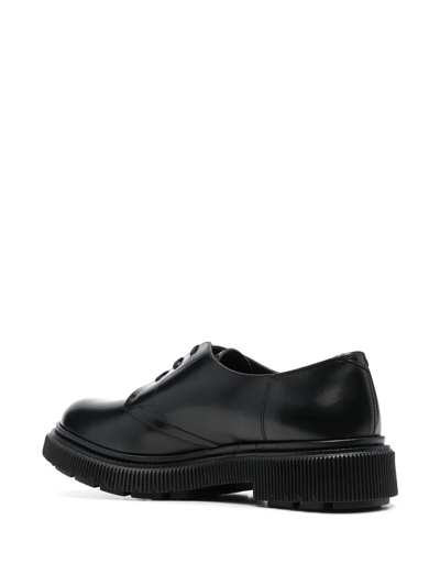Adieu Leather Lace-up Shoes In Schwarz
