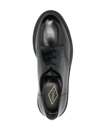 Adieu Leather Lace-up Shoes In Schwarz