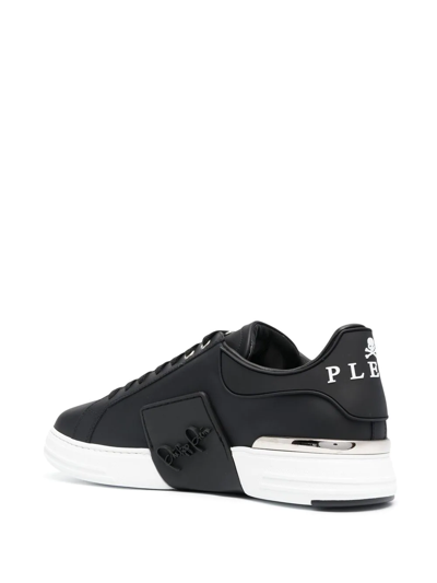 Shop Philipp Plein Logo-embossed Low-top Sneaker In Schwarz