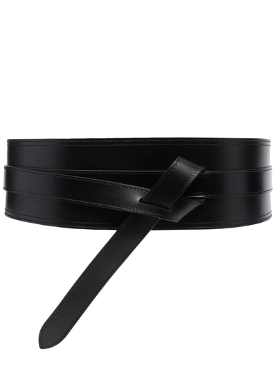 Shop Isabel Marant Knot-detail Waist Belt In Black