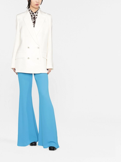 Casablanca White Double Breasted Blazer In Weiss
