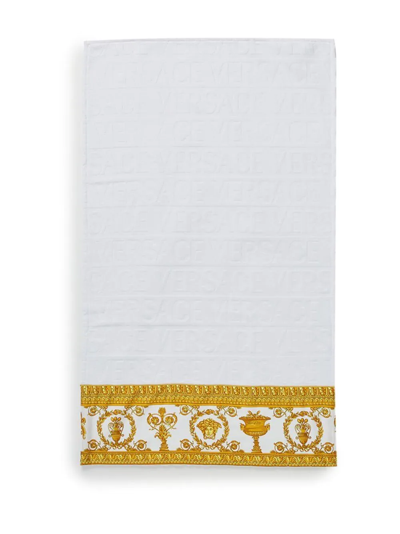 Shop Versace I Love Baroque Towel Set (set Of 5) In White