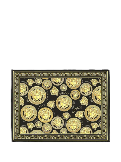 Versace Medusa Amplified Napkin And Placemat (set Of Two) In Schwarz